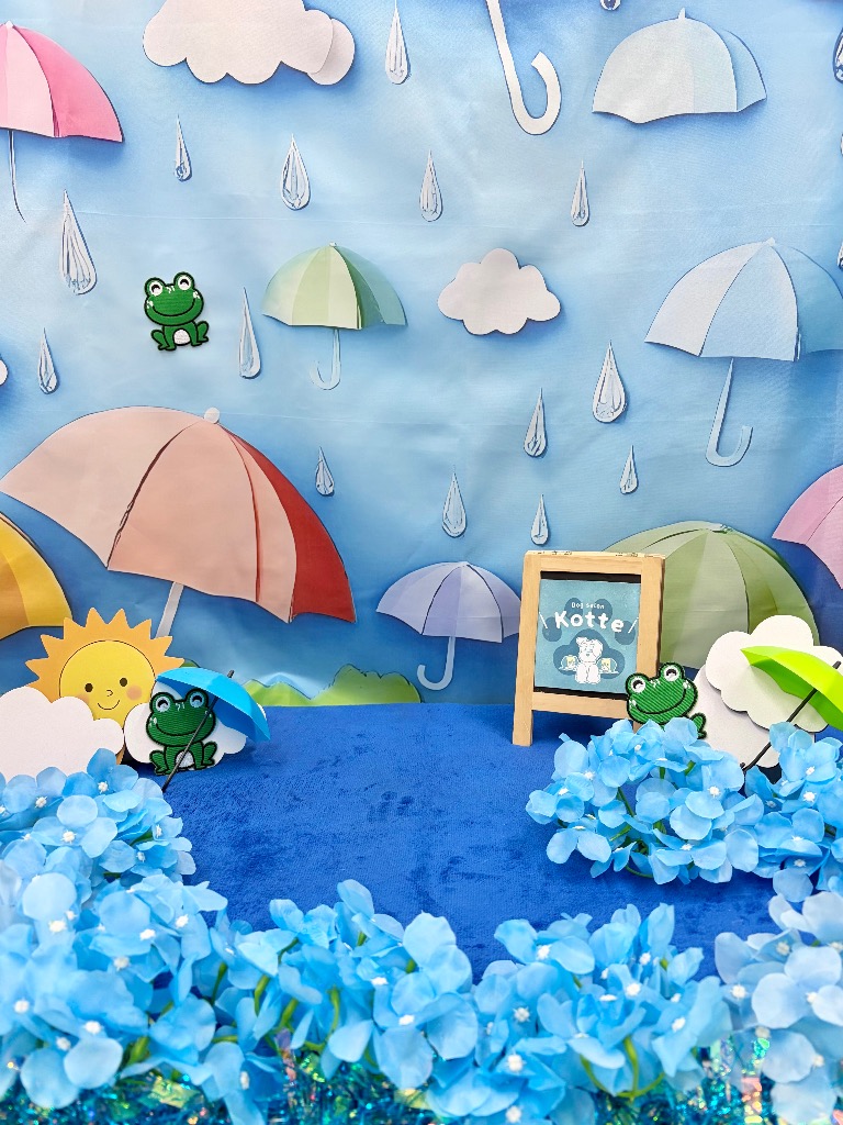 梅雨がテーマのフォトブース📷